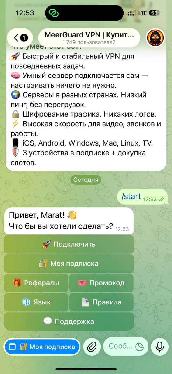 MeerGuard VPN botScreenshots 2