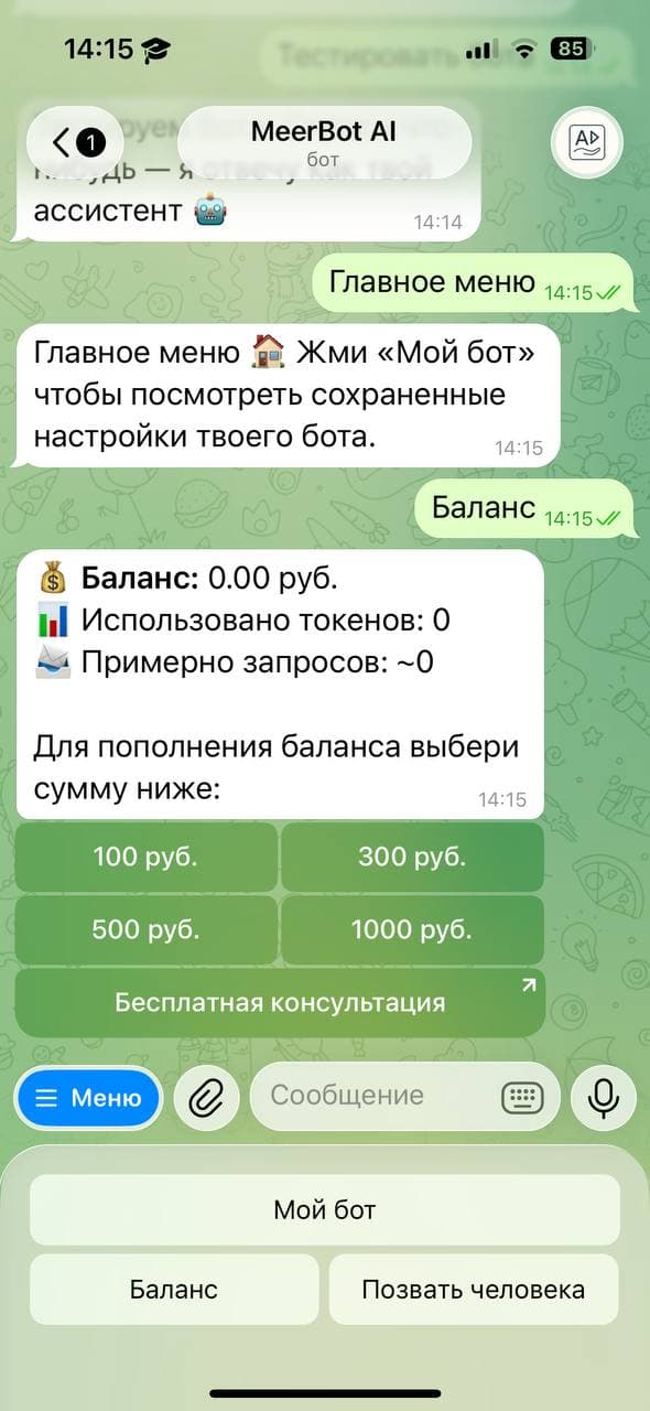 MeerBot bot screenshot 4